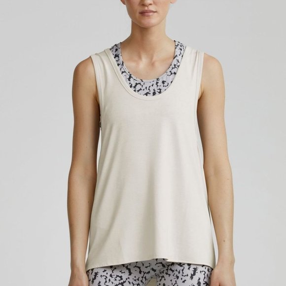 Varley Long  Palmer Tank Top Eggnog - Picture 1 of 4